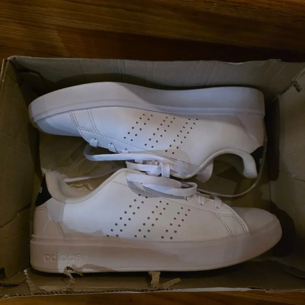 Adidas Women's Advantage 2.0 Athletic Low Top Shoes Cloud White Size 8 Classic - Picture 8 of 10